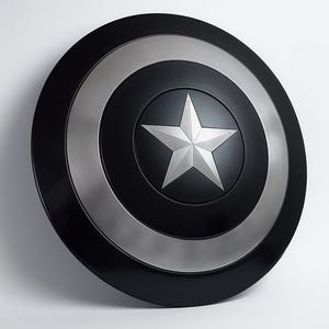 Zwartzilveren kapiteinsschild – metalen cosplayrekwisieten en wanddecoratie afbeelding 1