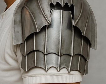 Medieval Steel Shoulder Armor – Handcrafted Knight Pauldron for Cosplay, LARP & Costume
