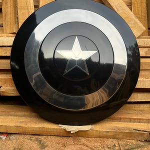 Zwartzilveren kapiteinsschild – metalen cosplayrekwisieten en wanddecoratie afbeelding 2