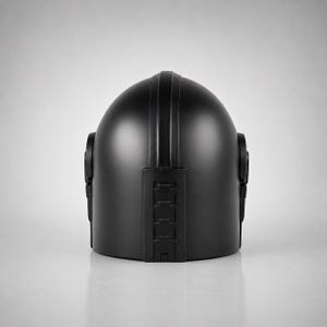 Mandalorian Style Helmet | Black Red Cosplay Helmet | Sci Fi Armor Helmet | Wearable Costume Prop | Collector Display Gift image 10