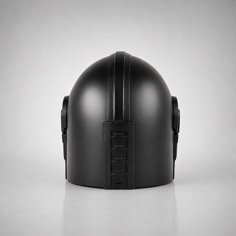 Mandalorian Style Helmet | Black Red Cosplay Helmet | Sci Fi Armor Helmet | Wearable Costume Prop | Collector Display Gift image 10