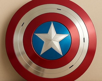 Handmade Metal Superhero Shield, Movie Inspired Cosplay Prop, Wall Decor