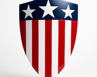 Patriottisch sterrenschild | Superheld-cosplayschild | Metalen wanddecoratiesteun | Op strips geïnspireerd pantser