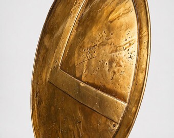手作りのスパルタ青銅製盾の壁掛け、古代ギリシャの戦士の装飾、中世の