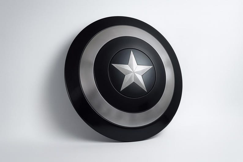 Zwartzilveren kapiteinsschild – metalen cosplayrekwisieten en wanddecoratie afbeelding 1