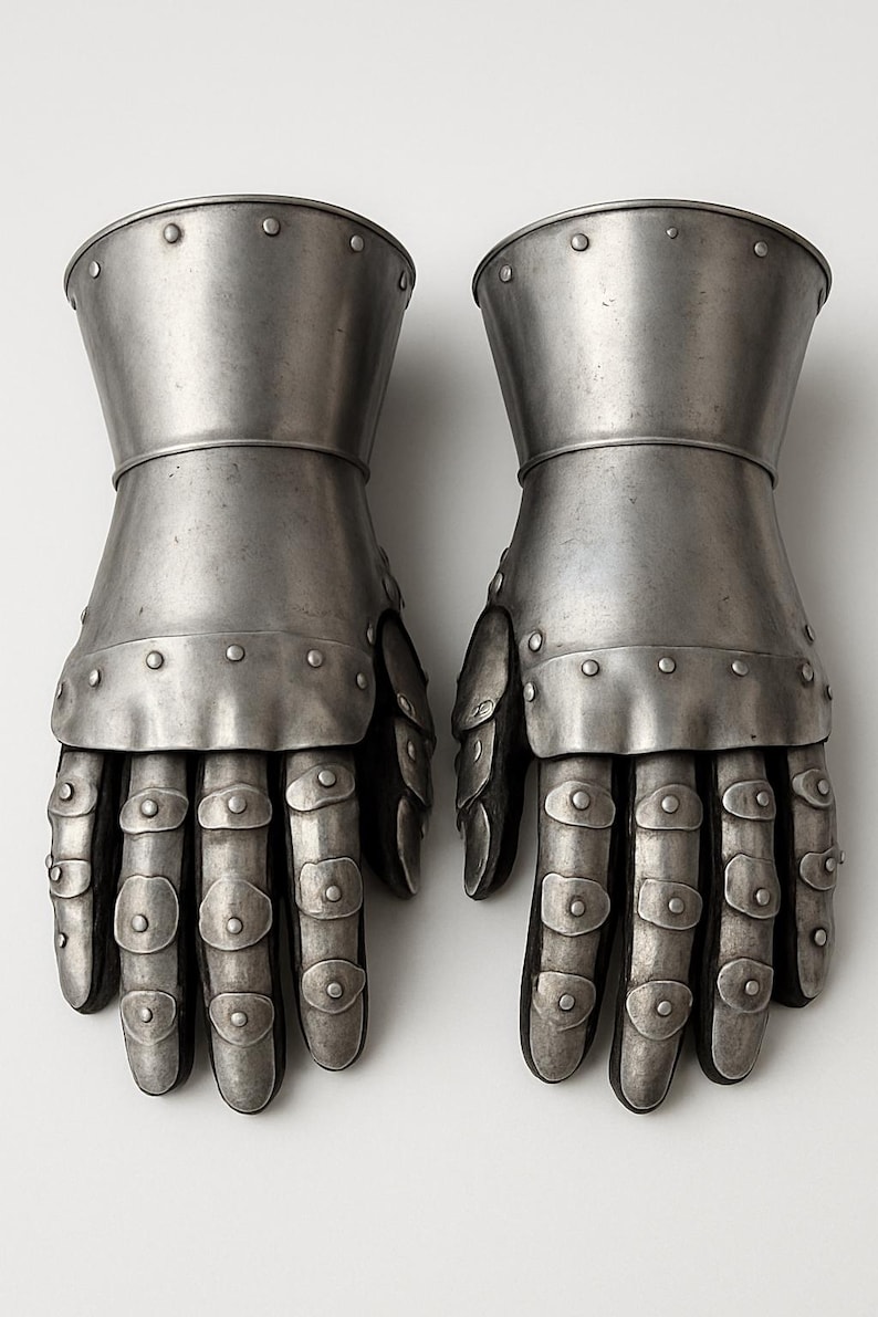 Handmade Steel Knight Gauntlets, Medieval Armor Gloves, LARP Cosplay, Renaissance Faire Costume image 14
