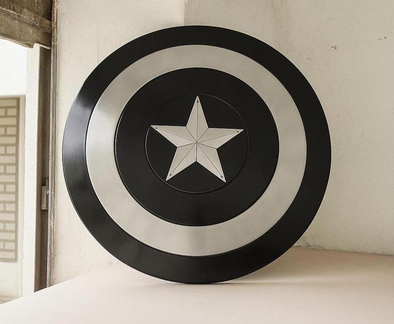 Zwartzilveren kapiteinsschild – metalen cosplayrekwisieten en wanddecoratie afbeelding 6