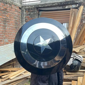 Zwartzilveren kapiteinsschild – metalen cosplayrekwisieten en wanddecoratie afbeelding 7
