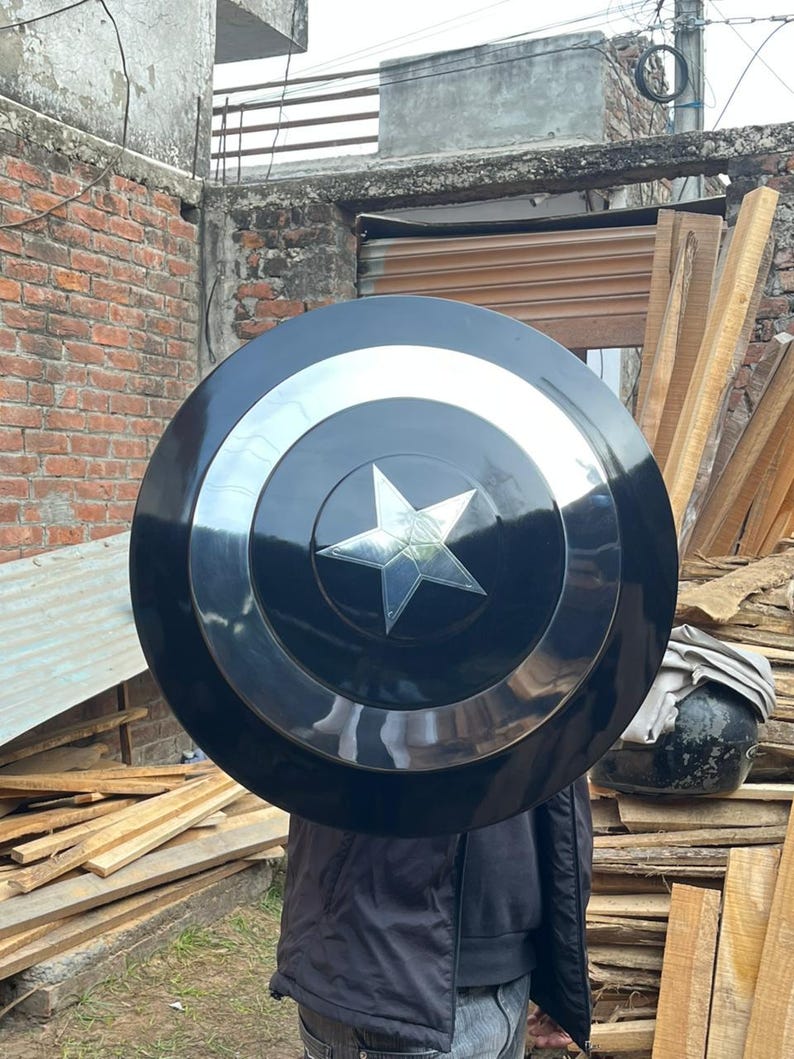 Zwartzilveren kapiteinsschild – metalen cosplayrekwisieten en wanddecoratie afbeelding 7