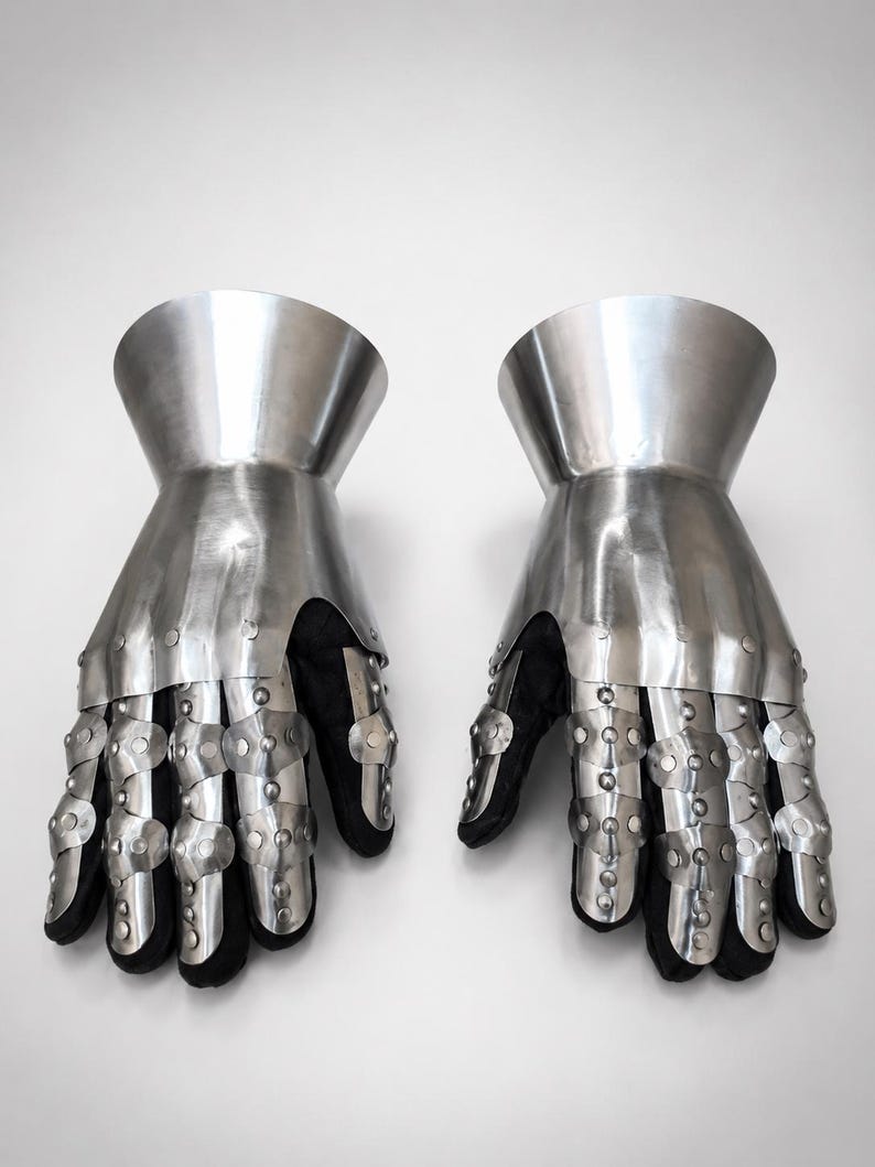 Handmade Steel Knight Gauntlets, Medieval Armor Gloves, LARP Cosplay, Renaissance Faire Costume image 1