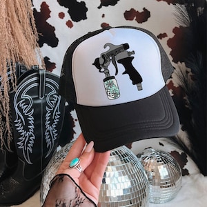 Personalization Available! Western Spray Tan Artist Trucker Hat, Spray Tan Trucker Hat