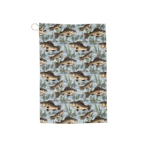 Fishing-Themed Golf Towels, Funny Golf Towels, Outdoor Gift, Sports Towel, Fishing Lovers, Unique Golf Gifts