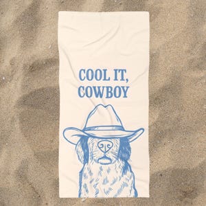 Cool It, Cowboy Beach Towel - Fun Summer Accessory, Poolside Relaxation, Gift for Beach Lovers, Summer Vacation Essential, Outdoor Fun