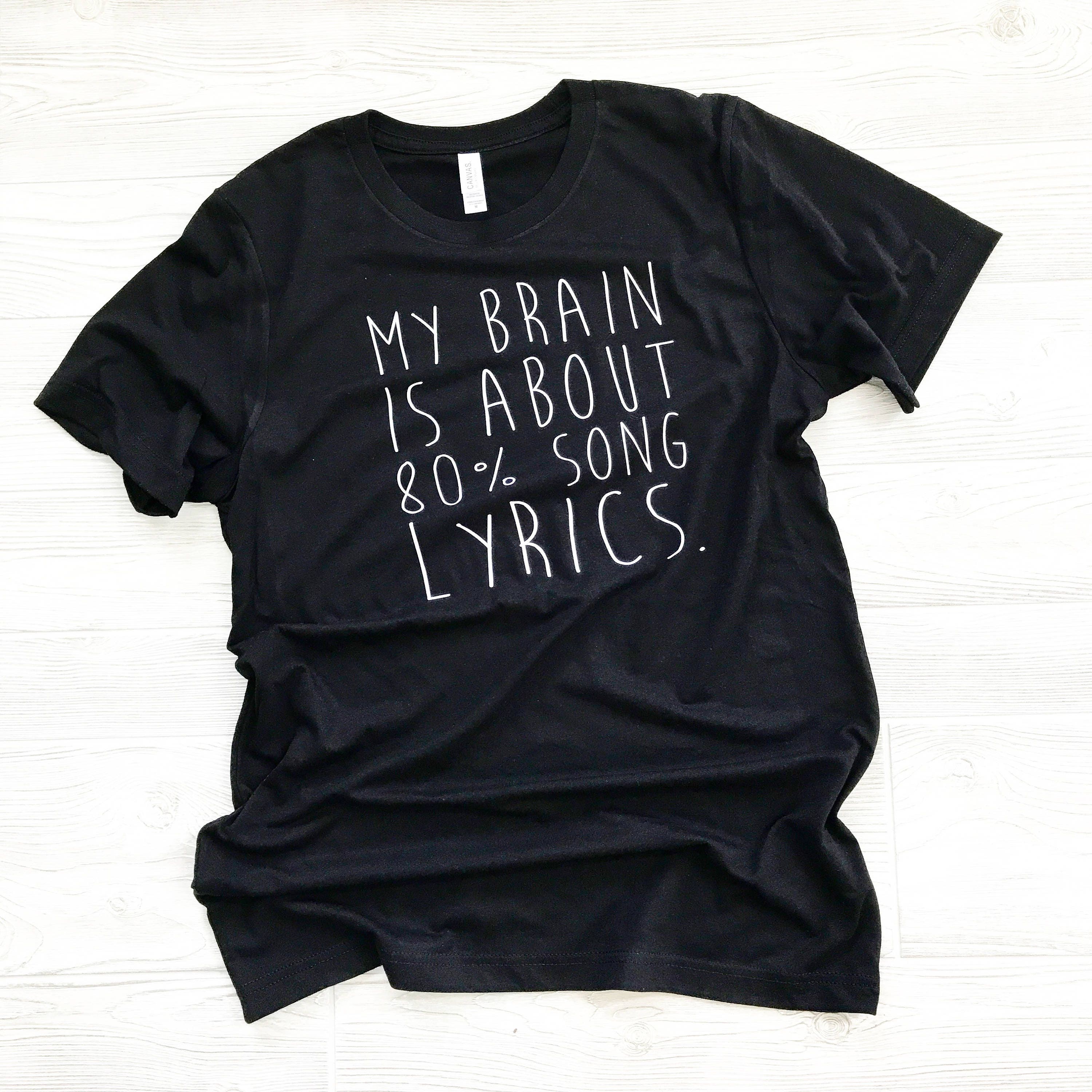 Music Lover Tee Lyrics Song Gift TShirt Quotes Etsy