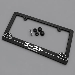 Ghost JDM License Plate Frame w/ Mounted Hardware