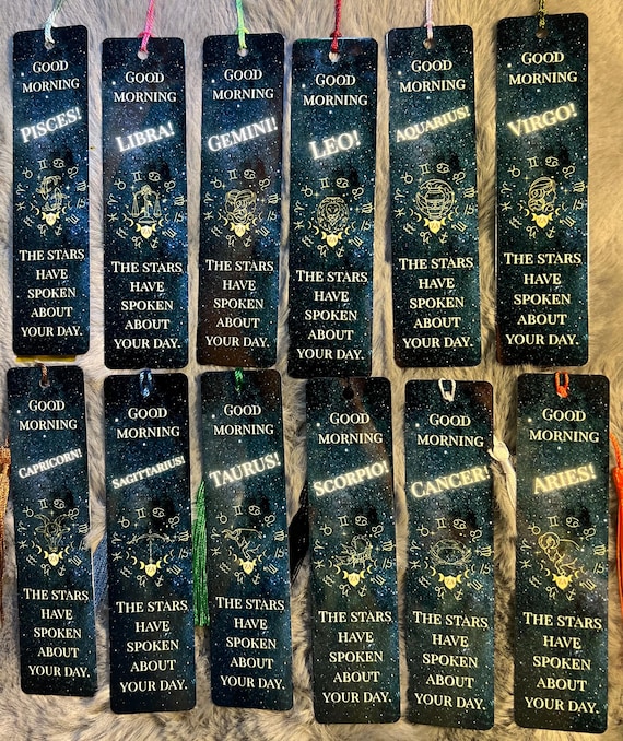 Zodiac Acamdemy Officially Licensed Metal Bookmarks - The Stars Have Spoken About Your Day Zodiac Set