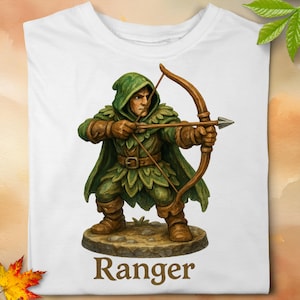 Ranger Digital Download PNG | Tabletop RPG Clipart | Fantasy Art Sublimation | Instant Download Design