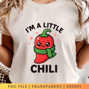 Cute Chili Pepper PNG, Little Chili Sublimation Design, Digital Download, T-Shirt Print, Kawaii Food Clipart