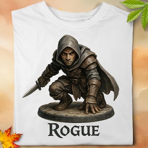 Rogue PNG | Digital Download | Tabletop RPG Sublimation Design | Instant Download for Crafts