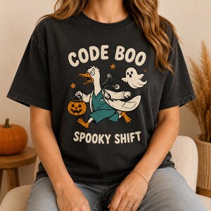 Sjukskötersketröja med kod, läskig Halloween-tröja, rolig gåsmedicinsk hoodie, present till sjukvårdspersonal