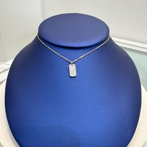 Natural Diamond Tag 14KT Yellow Gold Pendant