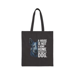 Artistic Pet-Themed Cotton Canvas Tote Bag, Dog Lover Gift, Eco-Friendly Shopping Bag, Floral Paw Print Tote, Cute Animal Design