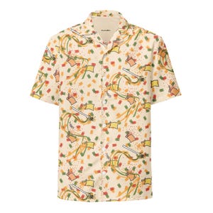 Fettuccine Pattern Shirt - Pasta Lover minimalist graphic design shirt Italian spaghetti spice parmesan geometric Hawaiian Shirt