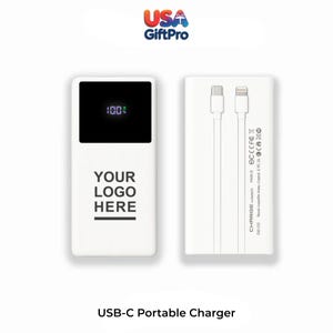 Premium Powerbank 10.000mAh – Large Display Screen, Built-In Cables & Fast Charging