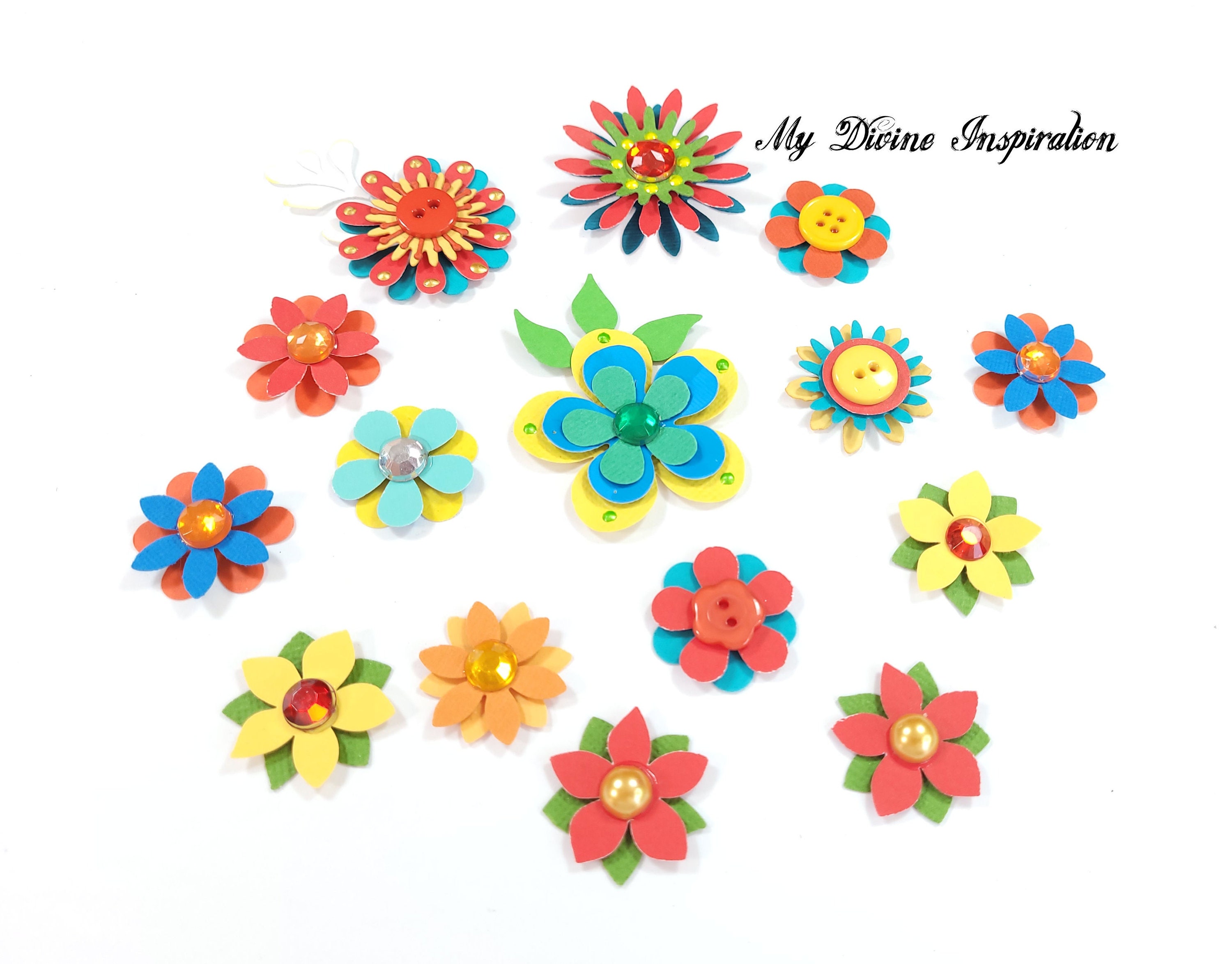 Abstract Flower Mini Stamp – Peppercorn Paper