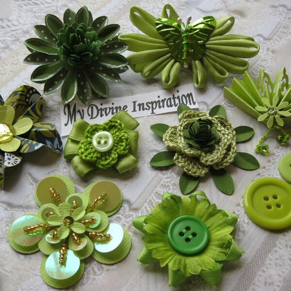 Green Party Scrapbook Embellishments
