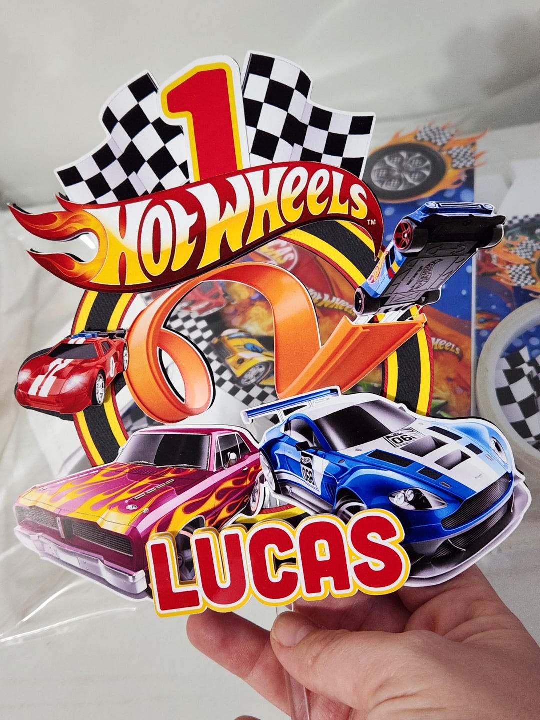 Custom Hotwheels Cake Topper – Birthday Party Decor - Birtday Boy - Car ...