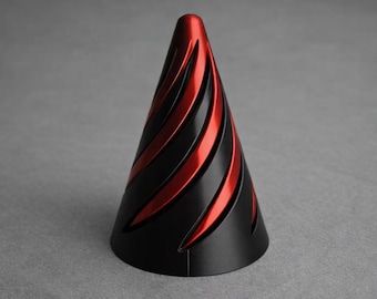 3D Printed Spiral Cone Fidget Toy – Impossible Shape Twisty Desk Toy, Anxiety Relief, ADHD Fidget, Unique Stim Gift