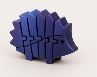 Juguete antiestrés de erizo articulado – Juguete sensorial de PLA iridiscente impreso en 3D
