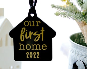 First Home Ornament - Acrylic Ornaments - Our First Home - Personalized Gift - Housewarming Gift - Couples Gift
