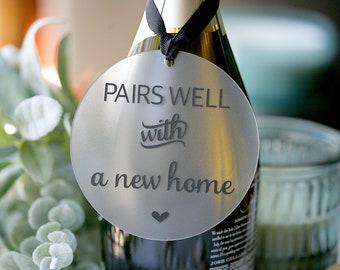 Wine Bottle Tags - Housewarming Gift - New Home Gift - Couple Gift