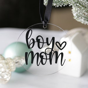 Acrylic Ornaments Gift Tags Boy Mom Baby Shower Gift New Mom Gift image 2