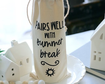 Wine Holder - Gift Bags - Teacher Appreciation Gift - Thank You Gifts - Teacher Gifts