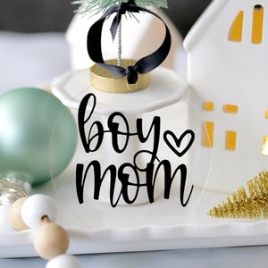 Acrylic Ornaments Gift Tags Boy Mom Baby Shower Gift New Mom Gift image 5