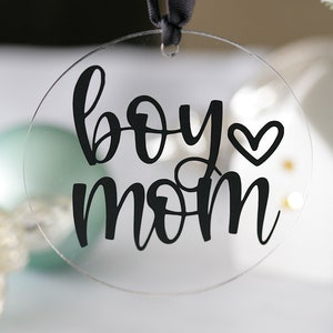 Acrylic Ornaments Gift Tags Boy Mom Baby Shower Gift New Mom Gift image 9