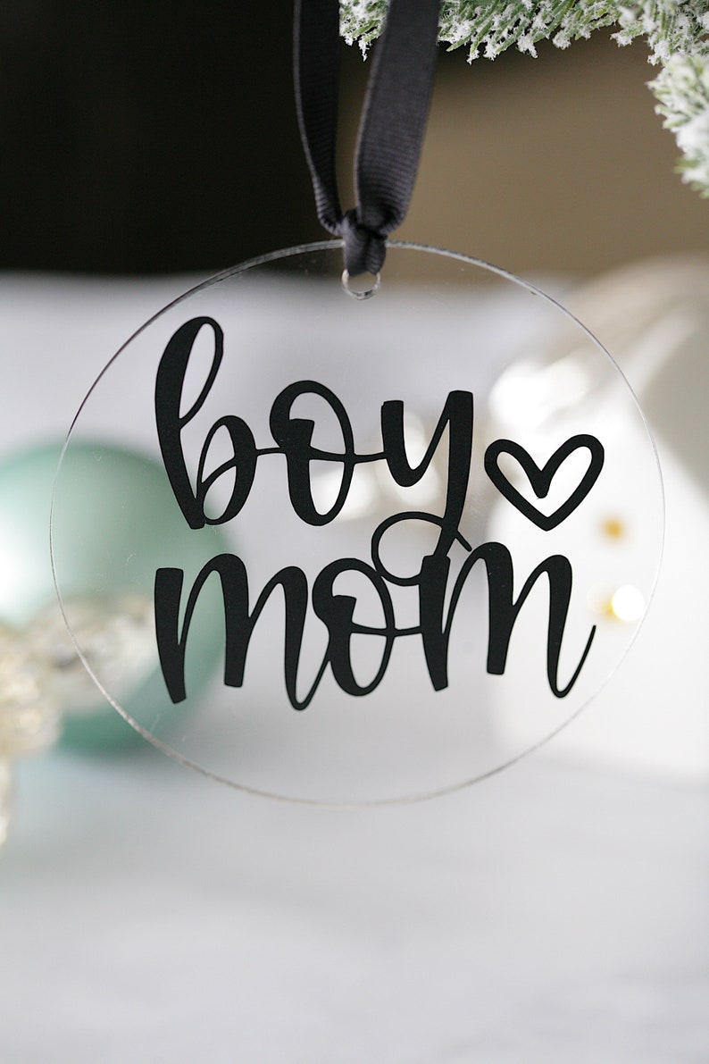 Acrylic Ornaments Gift Tags Boy Mom Baby Shower Gift New Mom Gift image 9