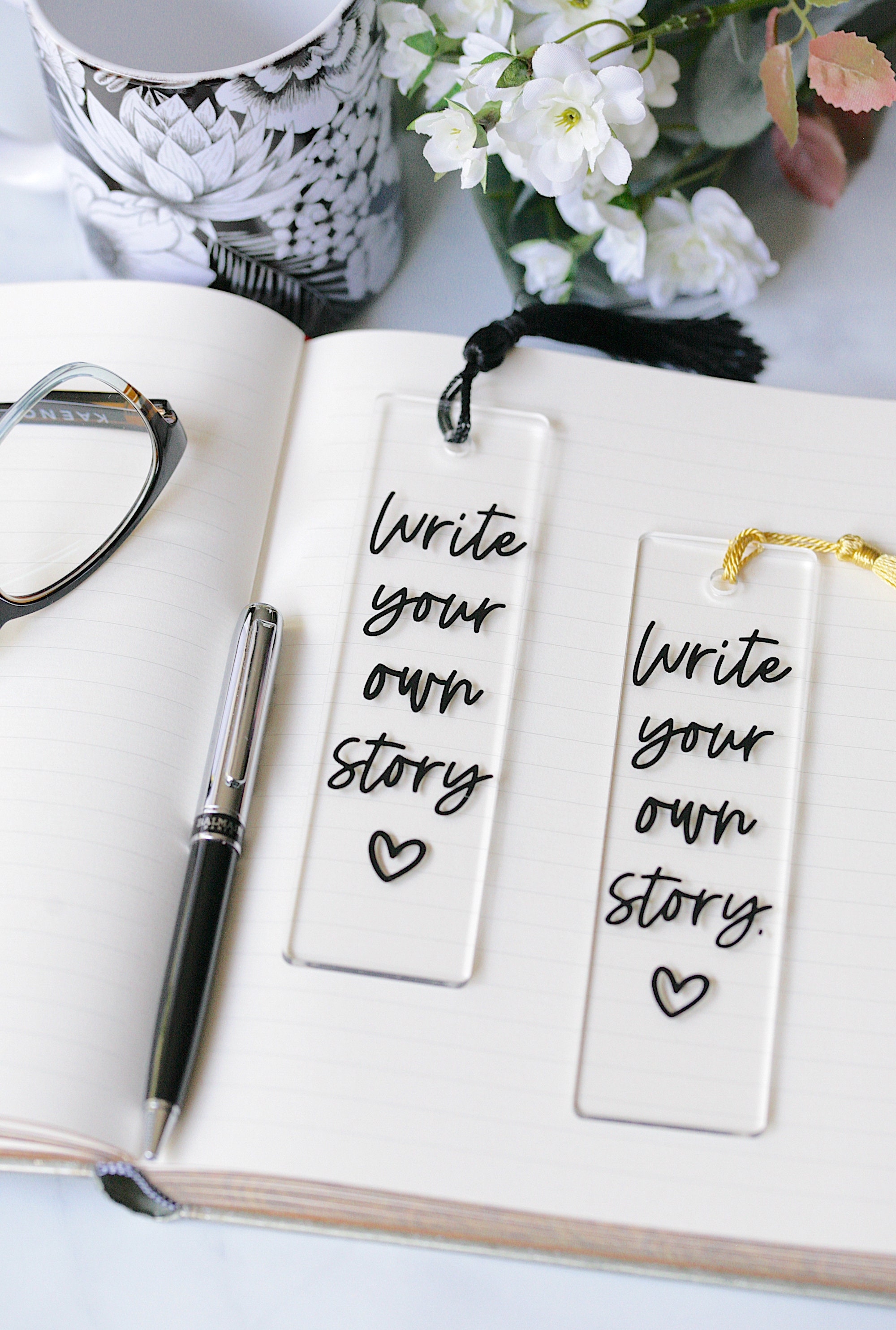 Acrylic Bookmark Journal Bookmark Inspirational Bookmark Etsy