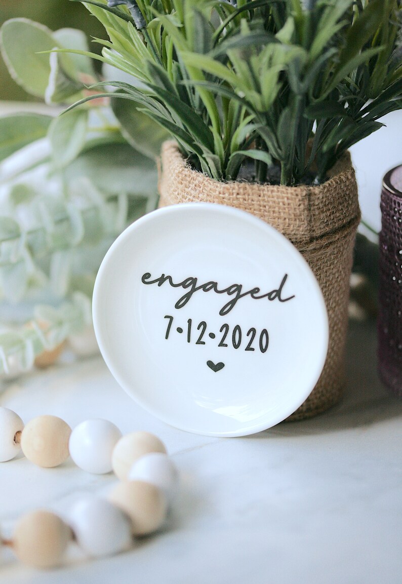 Ring Dish Engagement Ring Holder Engagement Gift Best Etsy
