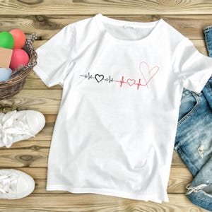 Health Heartbeat Graphic Tee, Unisex Cotton T-Shirt, Casual Everyday Wear, Gift for Nurses, Medical Professionals, Valentine&#39;s Day