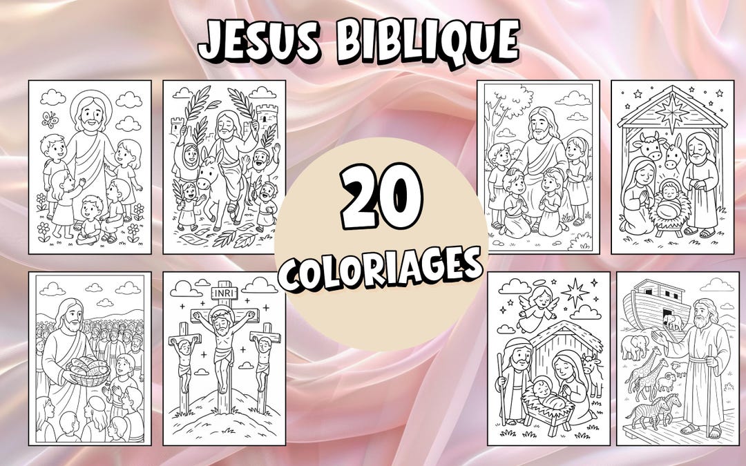 Jesus Coloring Pages for Kids – Printable Bible Christian Workbook ...