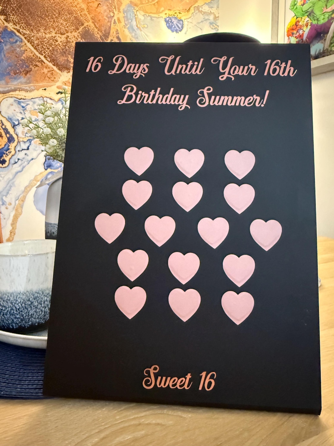 Personalised Birthday Countdown – Scratch off Gift, Custom Message - A4 ...