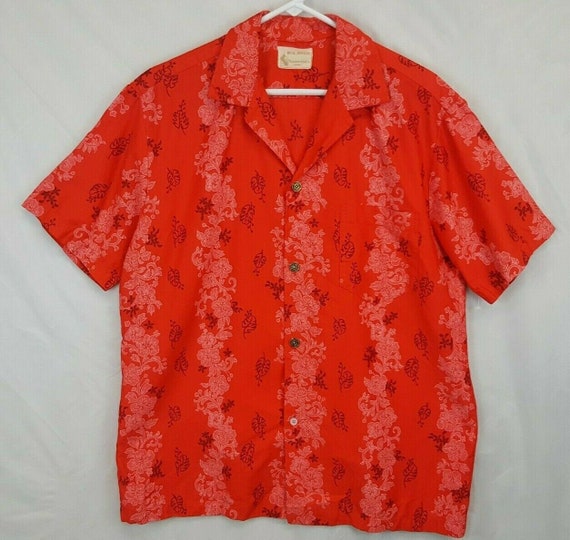 VTG 50’s Royal Hawaiian Red Shirt Floral Lei Rocka
