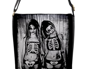 Evil Twins messenger bag