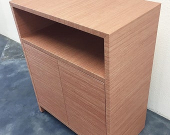 Grasscloth Cabinet W/Shelf - Custom Built -COM