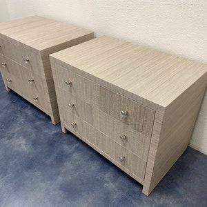 Custom Built Grasscloth Nightstand/Dresser COM image 2