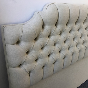 Custom KING Tufted & Curved Headboard- COM